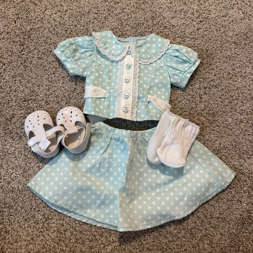 RETIRED ORIGINAL Molly’s Blue Polka Dot Outfit
